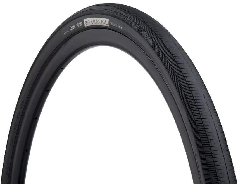 bike pedal straps for secure rides-Teravail Rampart Tire - 700 x 38 Tubeless Folding BLK Light Supple Fast Compound