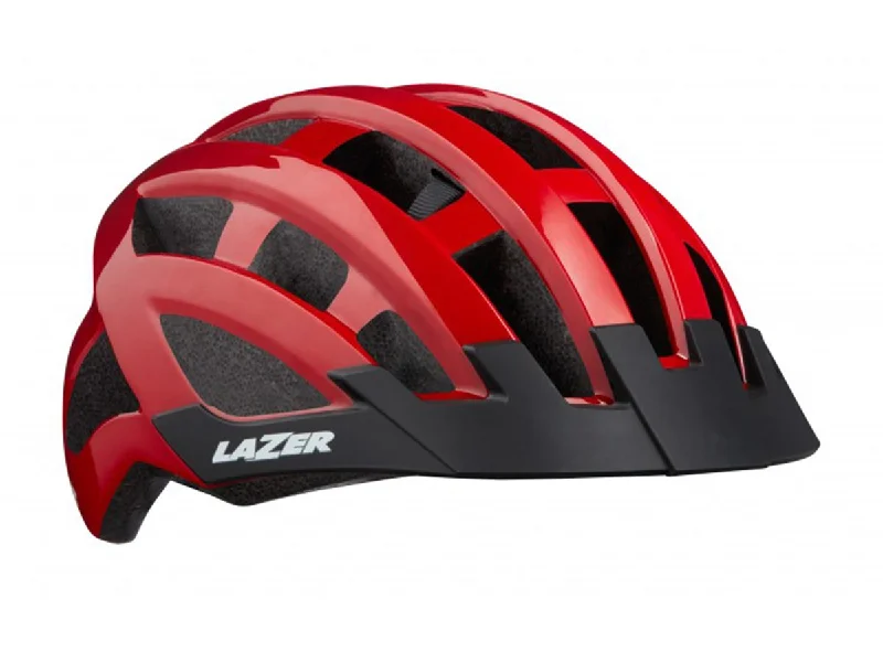 bike repair kits for trail riders-Lazer Compact DLX Commuter Helmet - Red - 2020