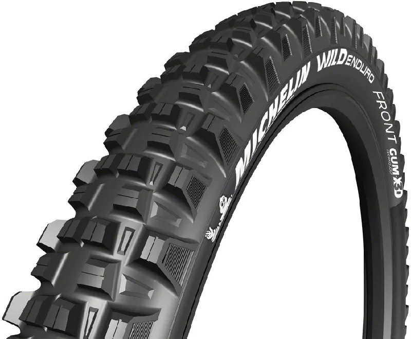 mountain bike tires for trails-Michelin Wild Enduro Tire - 27.5 x 2.4 Tubeless Folding BLK 60tpi Front Gum-X Ebike