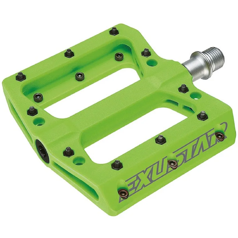 bike pedals for MTB enthusiasts-Pedali Exustar Flat PB71 - Verde