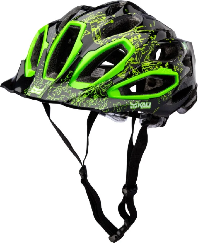 mountain bike handlebars for aggressive riding-Kali Maraka MTB XC Helmet S-M Lime Green 52 – 58cm