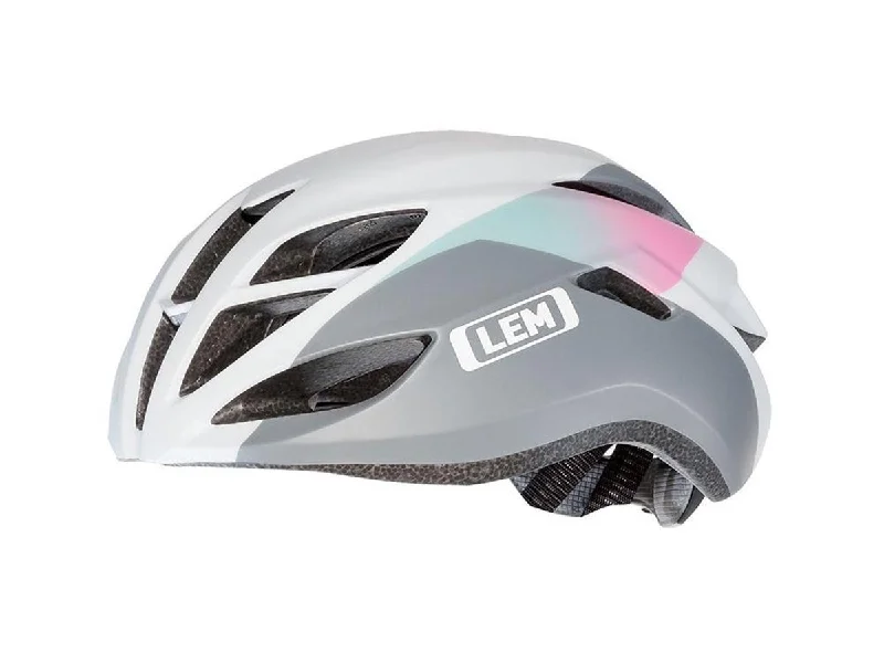 cycling windshields for front protection-LEM Volata Road Bike Helmet - Pink-White