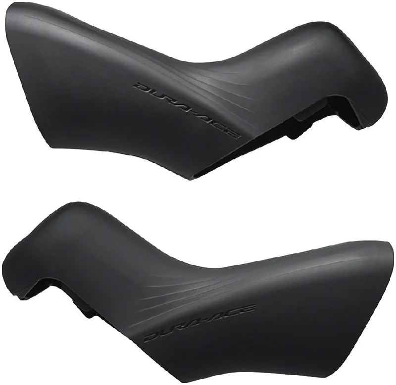 bike phone cases for secure storage-Shimano Dura-Ace ST-R9270 Di2 STI Lever Hoods - Black Pair