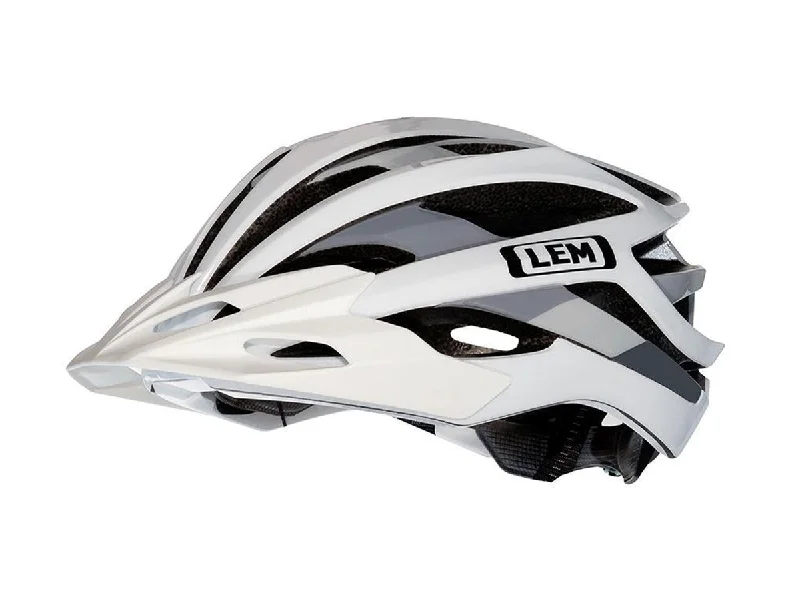 bike water bottles for hot days-LEM Gavia Road Bike Helmet - White