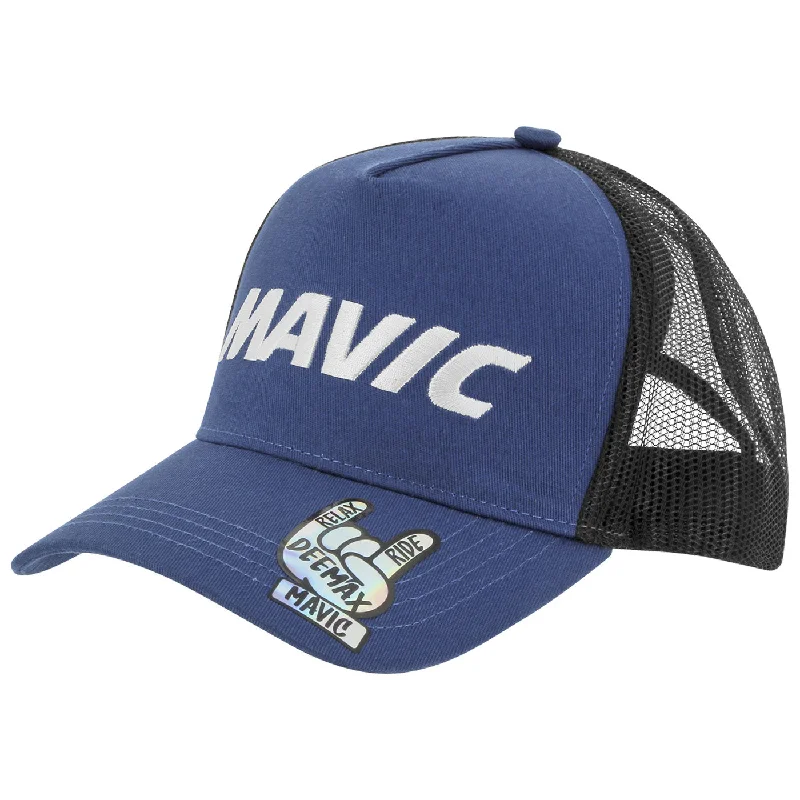 bike gear kits for new riders-Cappellino Mavic Trucker - Blu bianco