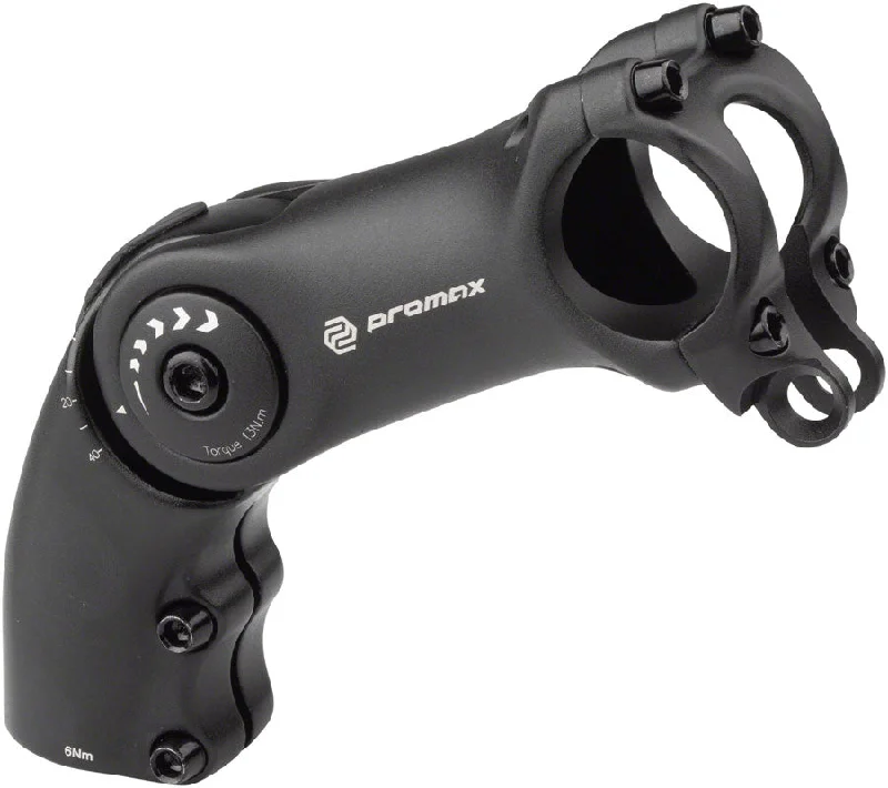 mountain bike handlebars for control-Promax MA-504L 31.8mm Length 100mm Adjustable Threadless w/Light Mount Black