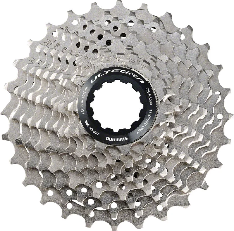 road bike grips for better handling-Shimano Ultegra CS-R8000 Cassette - 11 Speed 12-25t Silver