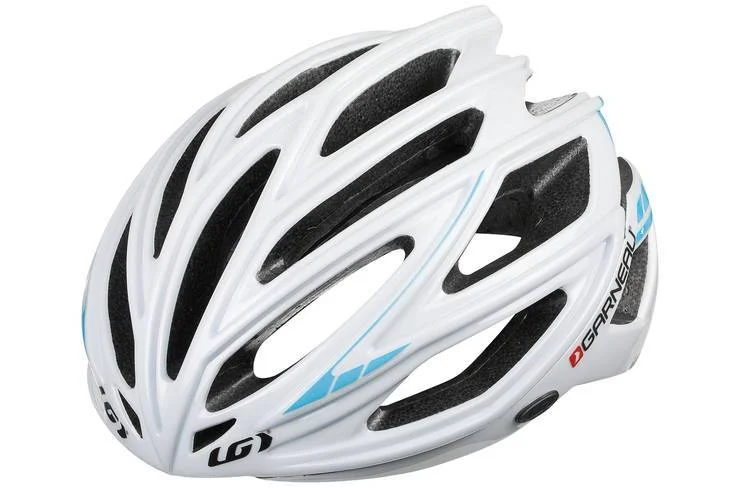 bike pumps for high-volume tires-Louis Garneau Sharp Road Helmet - White-Blue