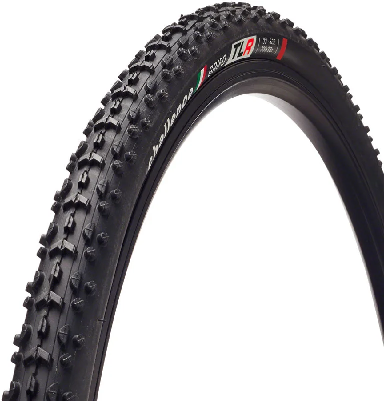 bicycle chain lube for smoother rides-Challenge Grifo TLR Tire 700x33C Folding Tubeless Ready Vulcanized Nylon Black