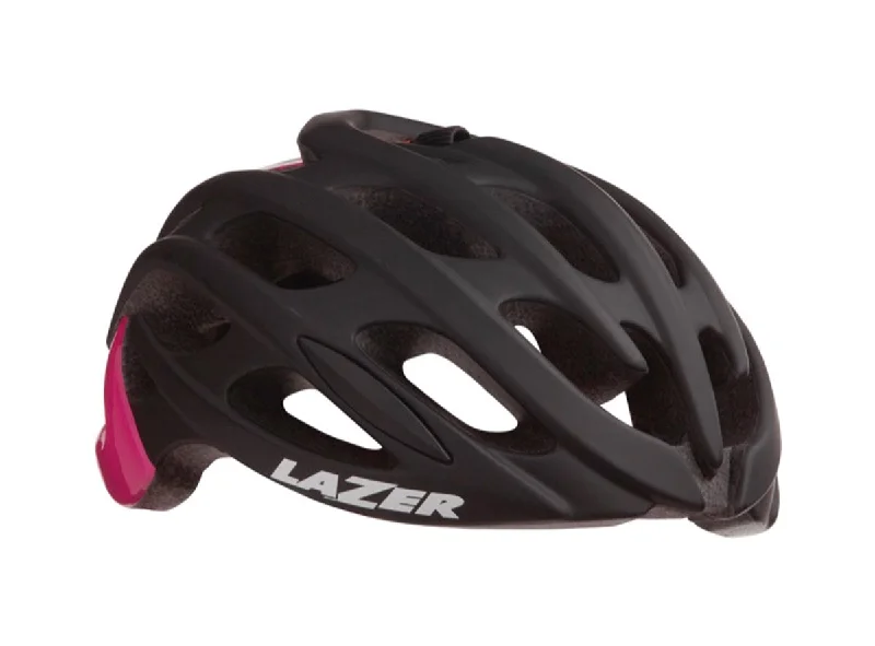 bicycle tires for gravel roads-Lazer Blade+ Road Helmet - Matt Black-Pink