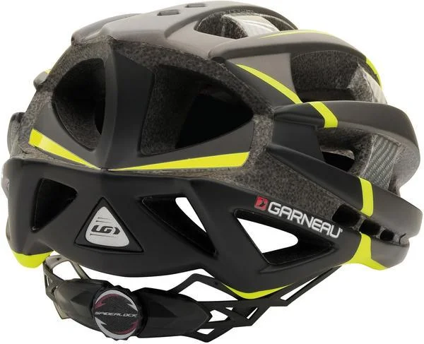 mountain bike wheels for heavy-duty rides-Louis Garneau Quartz II Road Helmet - Matt Gray-Yellow