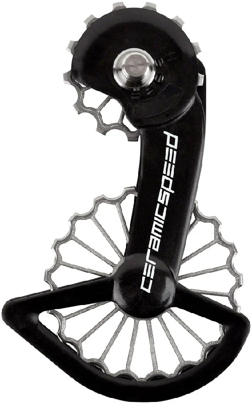 mountain bike pedals for improved control-CeramicSpeed OSPW Pulley Wheel System Shimano Dura-Ace 9250/Ultegra 8150 - Coated Races 3D Printed Ti Pulley Carbon Cage