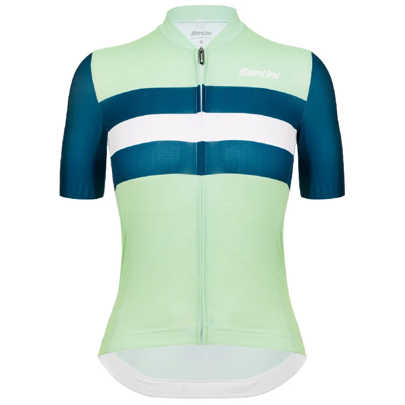 bike light systems for evening rides-Maglia donna Santini Eco Sleek Bengal - Verde chiaro