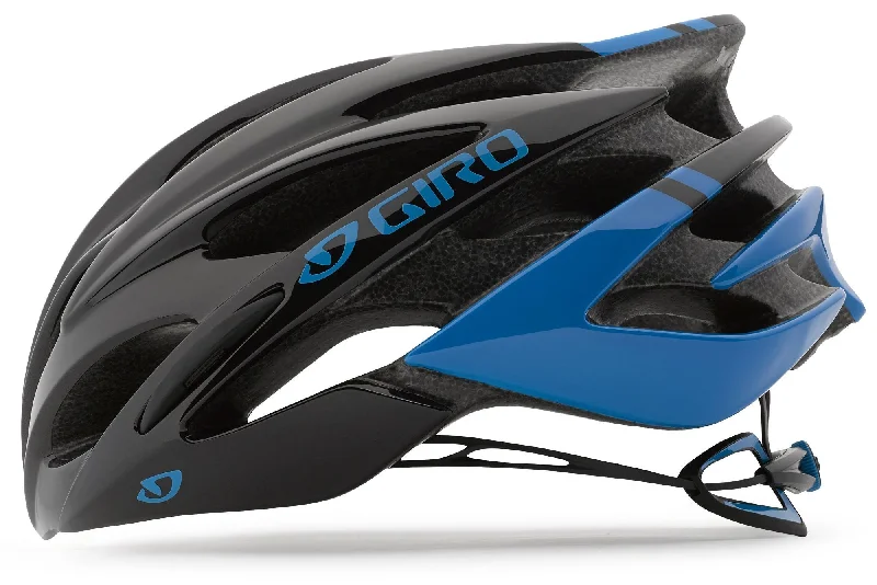 bike gear kits for long trips-Giro Savant Road Helmet - Blue-Black