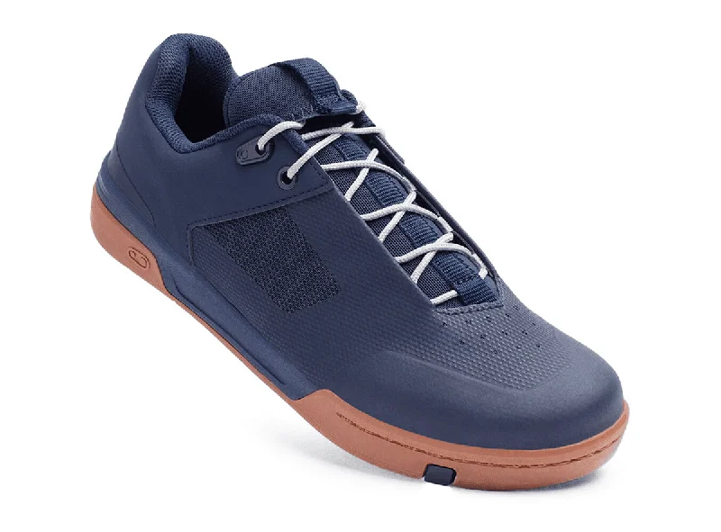 cycling protective gear for extreme riders-Crank Brothers Stamp Lace MTB Shoe - Navy-Silver-Gum