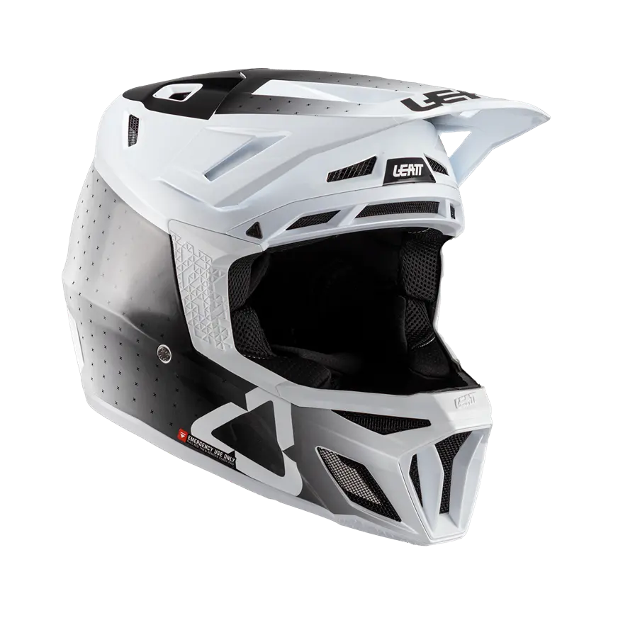 bike storage boxes for organizing gear-Leatt MTB Gravity 8.0 Full Face Helmet - White - 2024