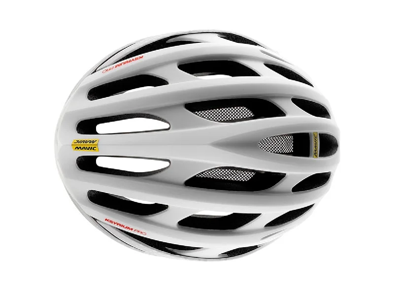 bike suspension systems for downhill racing-Mavic Ksyrium Pro Road Helmet - White-Black