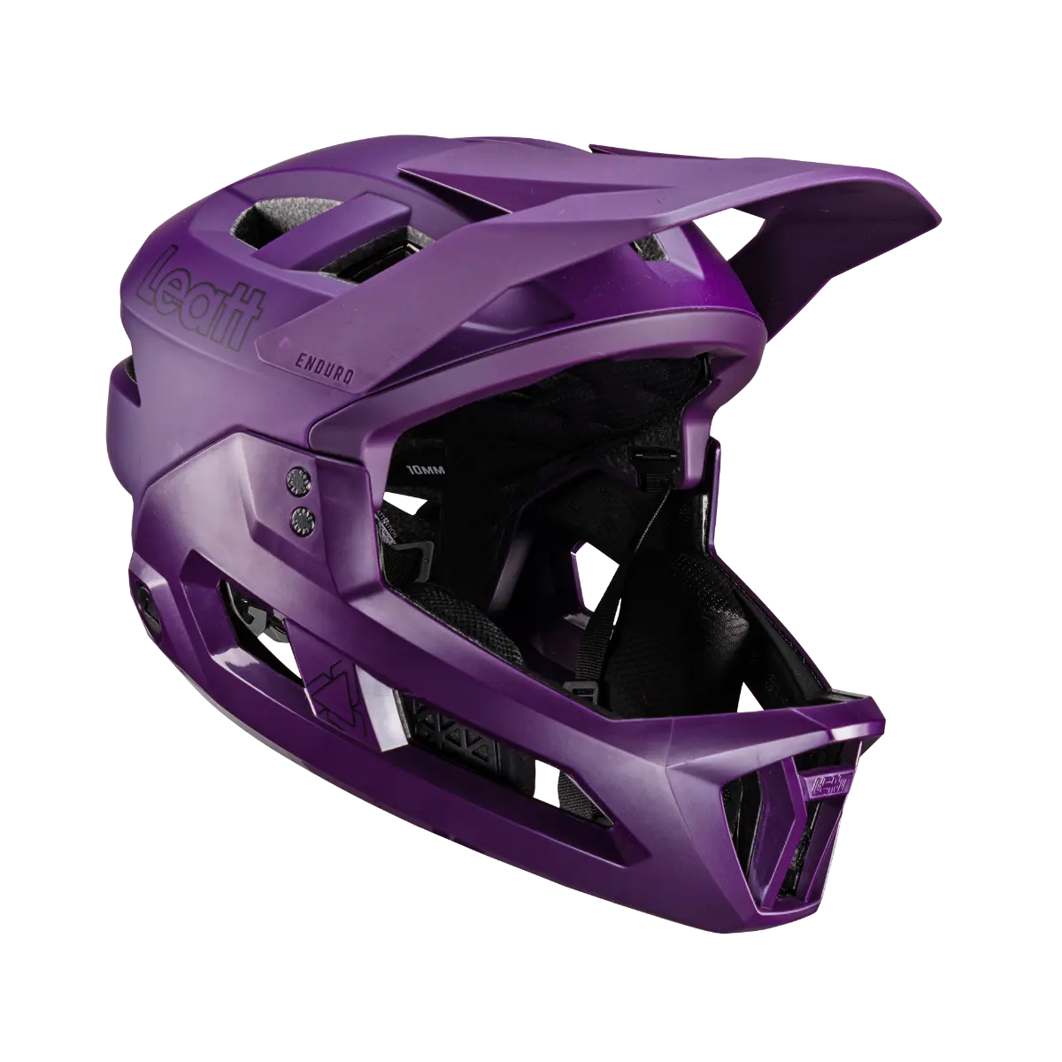 bike repair kits for cold weather-Leatt MTB Enduro 2.0 Full Face Helmet - Purple - 2024