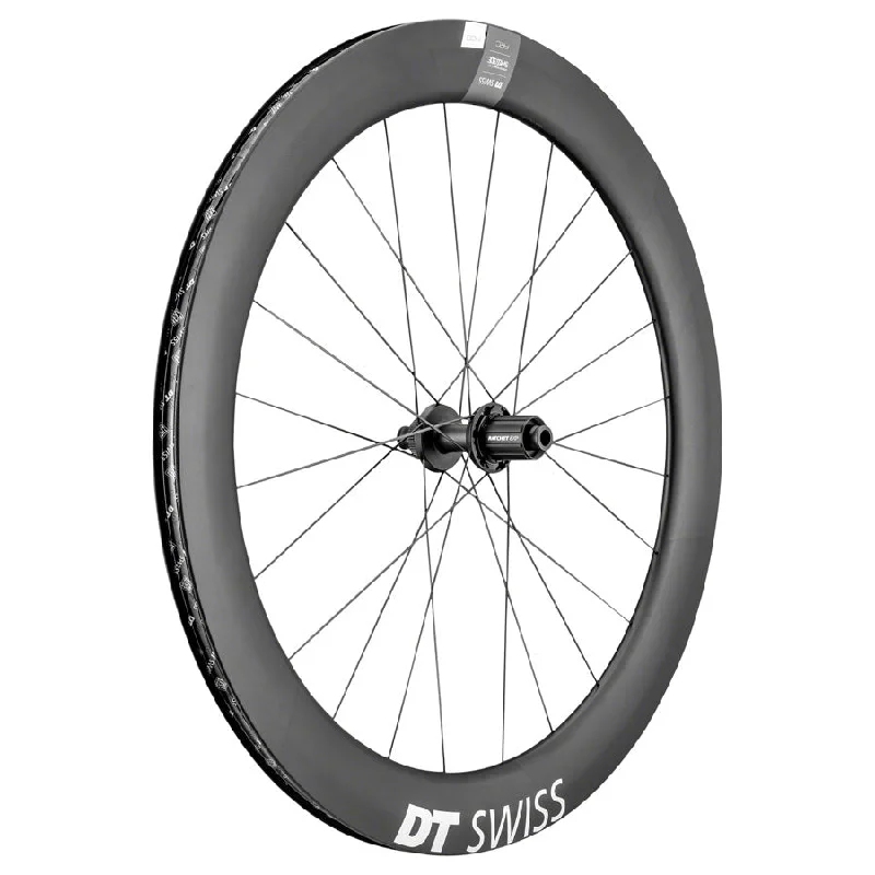 road bike tires for durability-DT Swiss ARC 1400 DiCut 62 Rear Wheel - 700 12 x 142mm Center-Lock HG 11 Road BLK