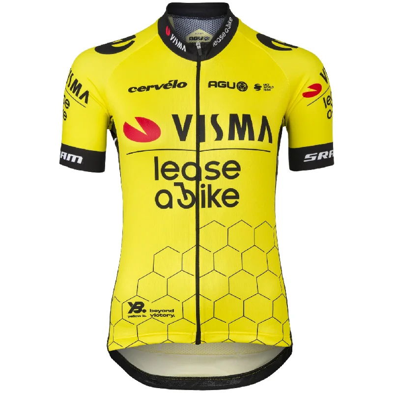 road bike accessories for long-distance riders-Maglia donna Agu Team Visma Lease a bike 2024