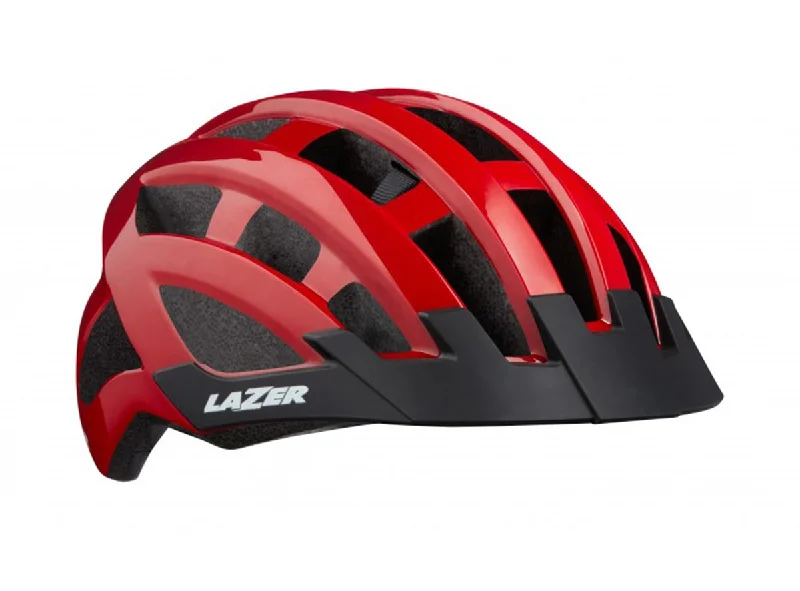 bike hydration packs for easy access-Lazer Compact Commuter Helmet - Red - 2020