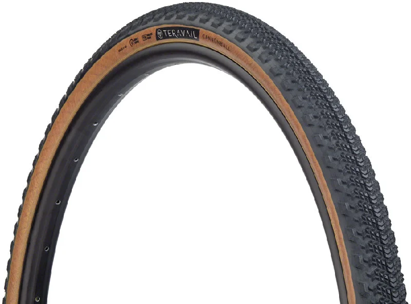 bike helmets for urban commuting-Teravail Cannonball Tire - 650b x 40 Tubeless Folding Tan Durable Fast Compound