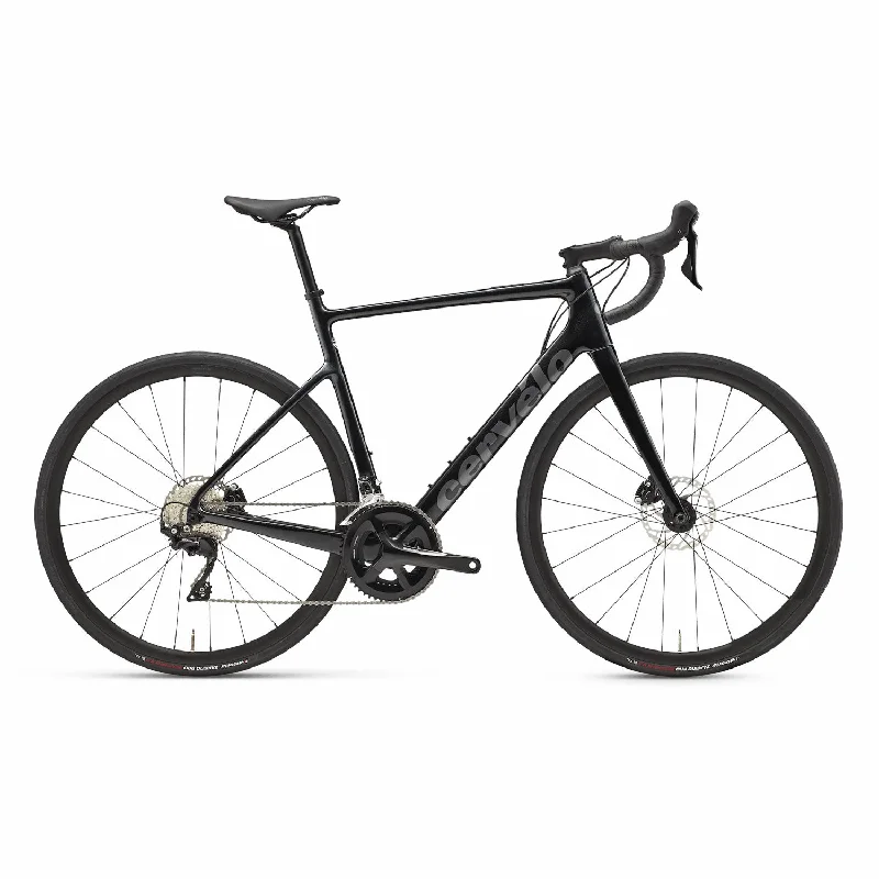 cycling water packs for hydration-Cervélo Caledonia Shimano 105, 2023 (Metallic Black) - 56cm, 58cm, 61cm