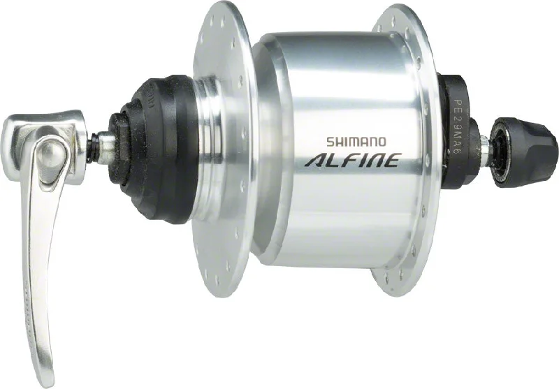 bike tool boxes for organizing tools-Shimano Alfine DH-S501 Dynamo Front Hub - QR x 100mm Center-Lock Silver 32h