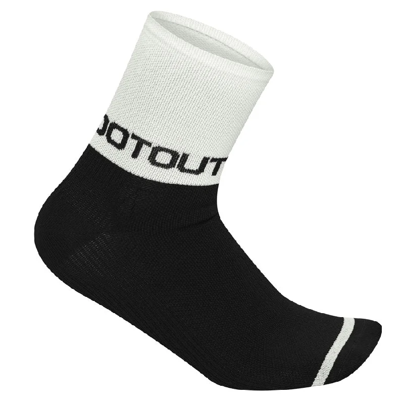 bicycle jerseys for summer cycling-Calze DotOut Flash 13 - Bianco Nero