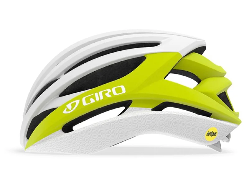 cycling jackets for windy conditions-Giro Syntax MIPS Road Helmet - Matt Citron-White - 2019