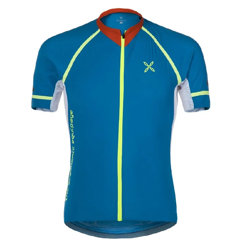 cycling hand warmers for cold days-Maglia Montura Quarzo - Blu Giallo